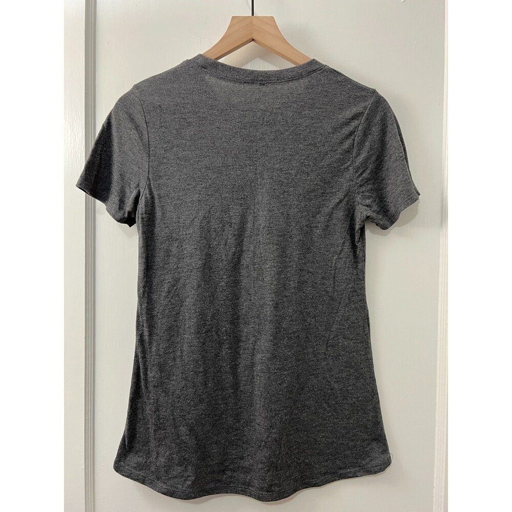 Modern Lux Women's Let's Wine About It Charcoal Grey Tee T-Shirt Top Size M - Picture 2 of 6